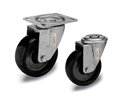 RE.F7-SST-N-HT-Ruote monolitiche con supporto in acciaio INOX